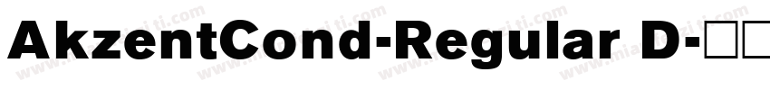 AkzentCond-Regular D字体转换